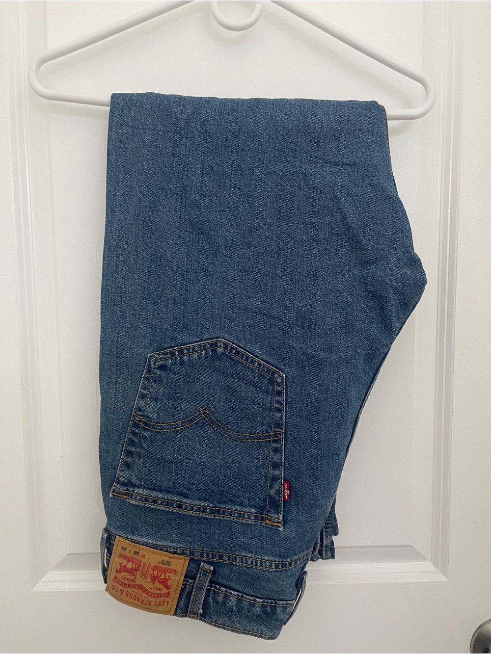Levi's Straight Leg Mid-Blue Denim Jeans